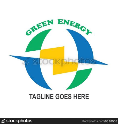 Green Energy logo vector illustration template design