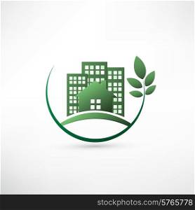Green environmentally friendly real estate.
