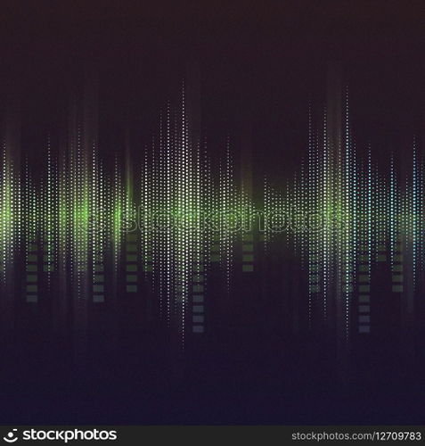 Green equalizer pattern background vector