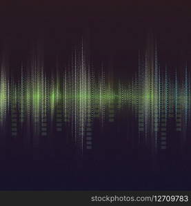 Green equalizer pattern background vector
