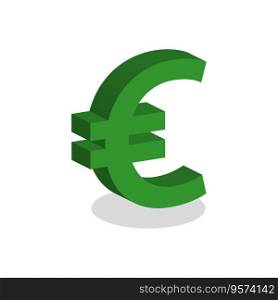 Green Euro icon. Vector illustration. EPS 10. Stock image.. Green Euro icon. Vector illustration. EPS 10.