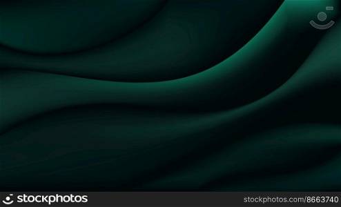 Green fabric cloth satin folded background and texture luxury style. Vector illustration