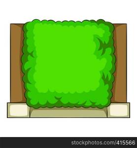 Green fence icon. Cartoon illustration of green fence vector icon for web. Green fence icon, cartoon style