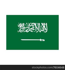 Green flag of saudi arabia with a sword. The correct size, proportion 2:3. Vector Illustration. EPS10. Green flag of saudi arabia with a sword. The correct size, proportion 2:3. Vector Illustration