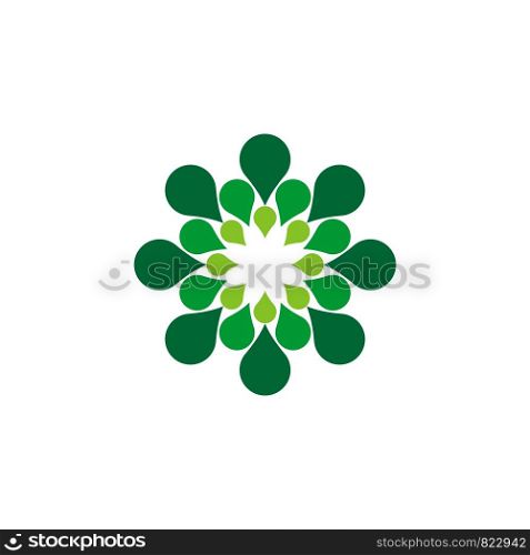 Green Flower Ornament Logo Template Illustration Design. Vector EPS 10.