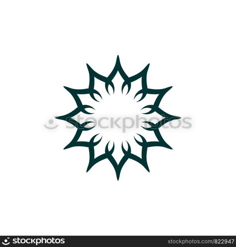 Green Flower Ornament Logo Template Illustration Design. Vector EPS 10.