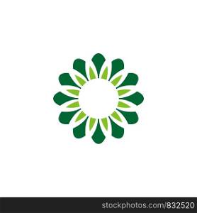 Green Flower Ornamental Logo Template Illustration Design. Vector EPS 10.