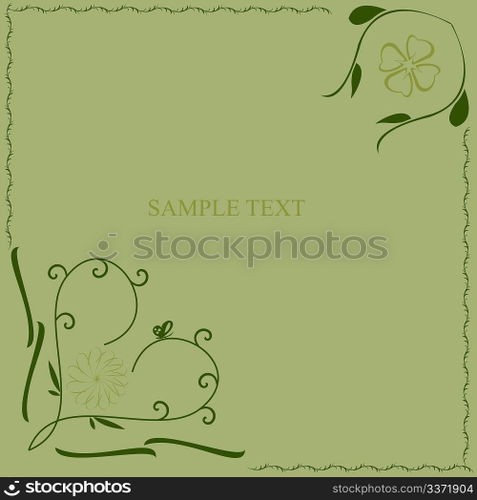 Green flower pattern - vector