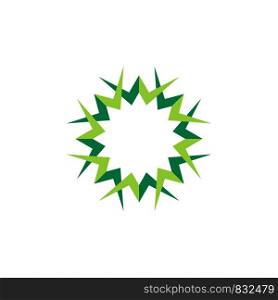 Green flower star logo template Illustration Design. Vector EPS 10.