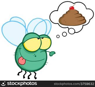 Green Fly Flying and Dreaming About A Poop Cake