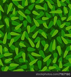 Green foliage pattern. Vector spring leaves seamless pattern abstract organic background, garden tree leaf botanical texture. Green foliage pattern