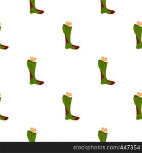 Green foot of zombie in the blood pattern seamless for any design vector illustration. Green foot of zombie in the blood pattern seamless