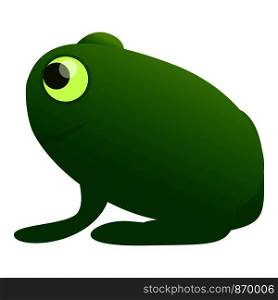 Green frog icon. Cartoon of green frog vector icon for web design isolated on white background. Green frog icon, cartoon style