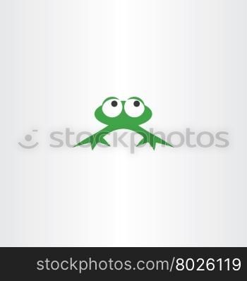green frog icon vector symbol design