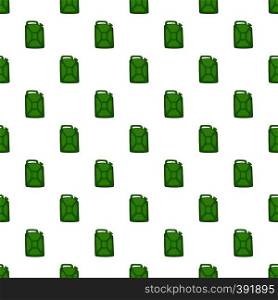 Green fuel canister pattern. Cartoon illustration of green fuel canister vector pattern for web. Green fuel canister pattern, cartoon style