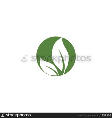 Green garden green leaf Logo Template vector symbol nature