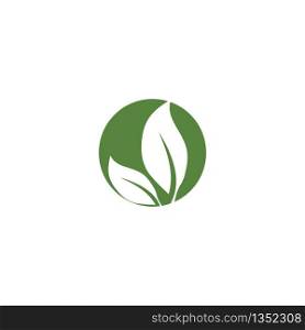 Green garden green leaf Logo Template vector symbol nature