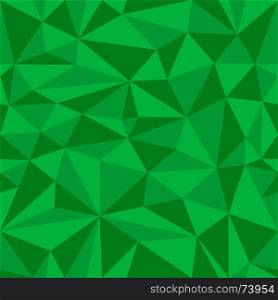 Green Geometric Seamless Pattern From Triangles. Frame Border Wallpaper. Elegant Repeating Vector Ornament