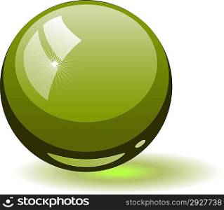 Green glass sphere