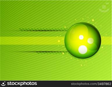 Green glass sphere vector background
