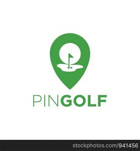 green golf logo icon vector illustration design element - vector. green golf logo icon vector illustration design element