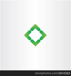 green gradient square business logo vector design cube
