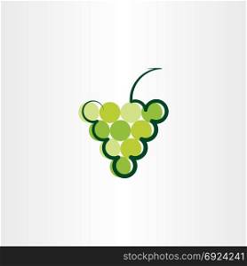 green grape vector icon logo symbol