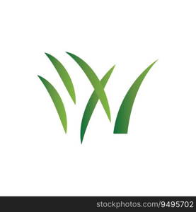 Green Grass Logo Design, Farm Landscape Illustration, Natural Scenery Vector