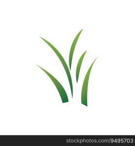 Green Grass Logo Design, Farm Landscape Illustration, Natural Scenery Vector