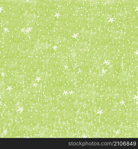 Green grass seamless on Spring, Vector illustration pattern nature lawn field texture, Cute endless tiny white wild flower and meadow in summer. Repeat natural surface for holiday background