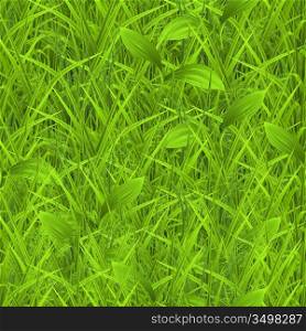 Green grass, seamless pattern