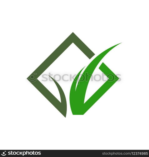 Green grass. Spring. Gazon. Vector icon. web version.
