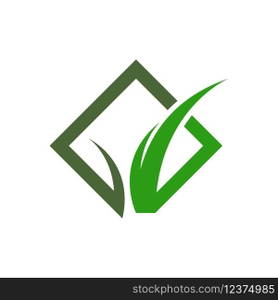 Green grass. Spring. Gazon. Vector icon. web version.