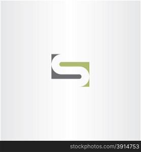 green gray letter s stylized design logo