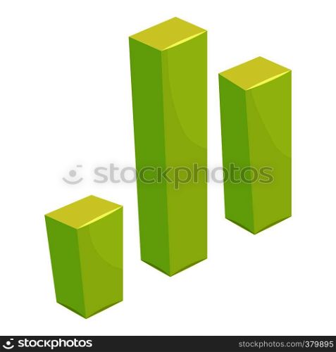 Green grraph icon. Cartoon illustration of green grraph vector icon for web. Green grraph icon, cartoon style