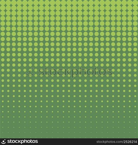 Green halftone background from dots, dot pattern drops