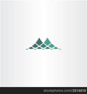 green halftone mountain icon logo emblem map
