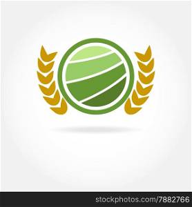 Green healthy nature agricultural logo