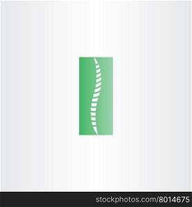 green healthy spine icon vector logo