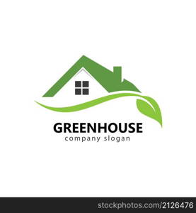 green house logo design illustration