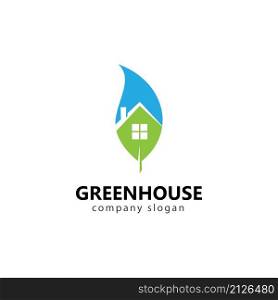 green house logo design illustration