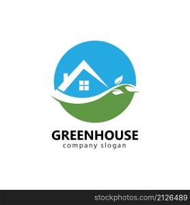 green house logo design illustration