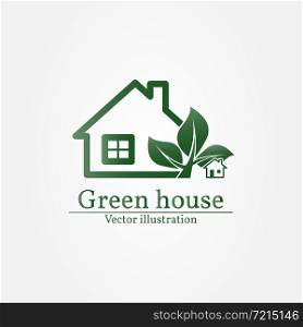 Green house logo. Eco house. Green house Vector. Green house art. Green house Graphic. Green house JPG. Green house JPEG. Green house EPS - stock vector.