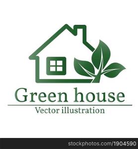 Green House Logo. Vector.