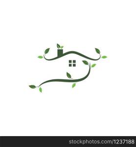 green house logo vector illustration template