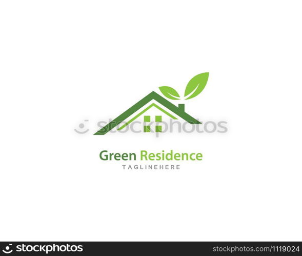 Green House logo vector template