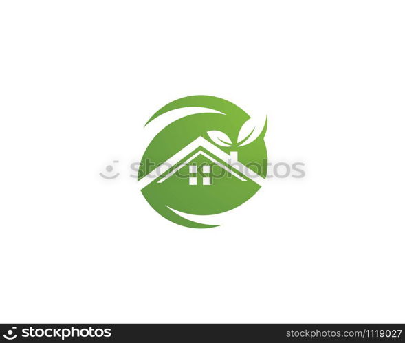 Green House logo vector template