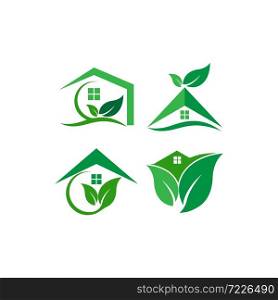 green house logo vector template