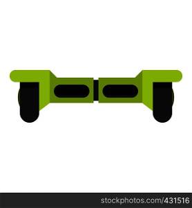 Green hoverboard icon flat isolated on white background vector illustration. Green hoverboard icon isolated
