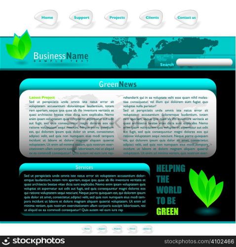 Green inspired web background with room to add your own text